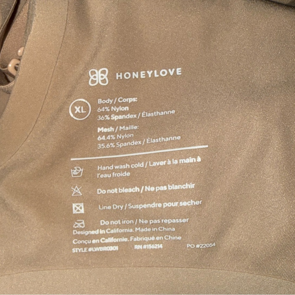 Honeylove LiftWear CrossOver Bra XL wire free wireless LWBR0301-SAND $69 New!!! - Picture 10 of 11